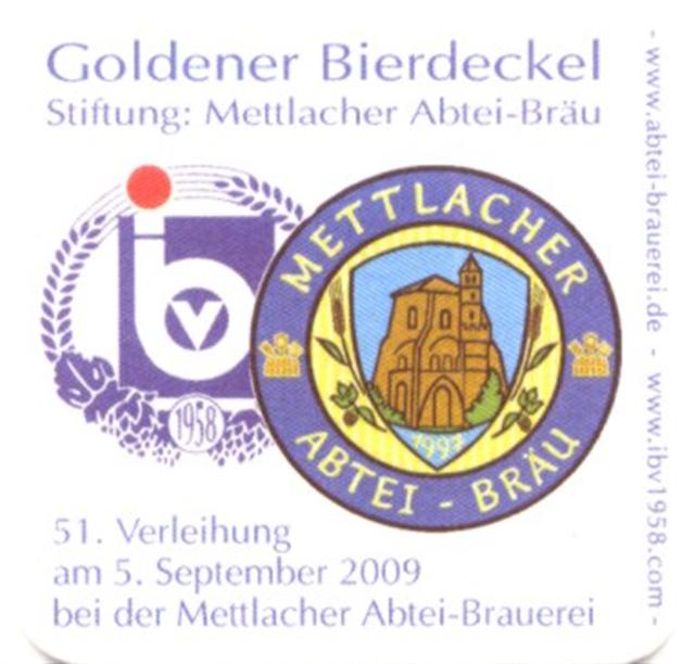 mettlach mzg-sl abtei quad 1ab (185-goldener bierdeckel 2009)